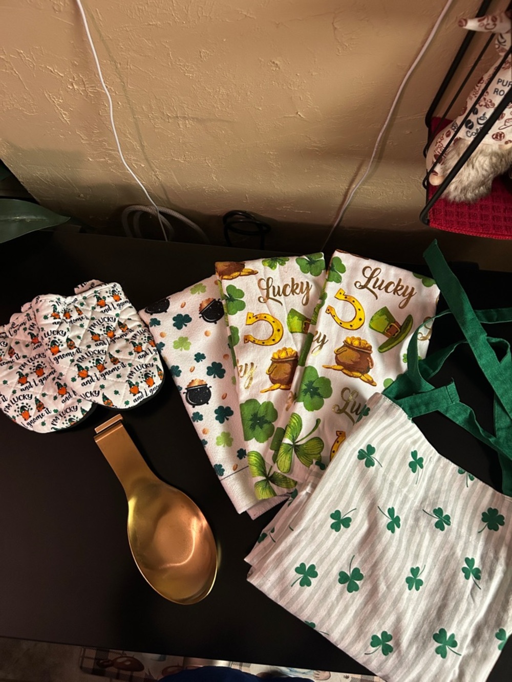 St Patrick’s Day kitchen set. New